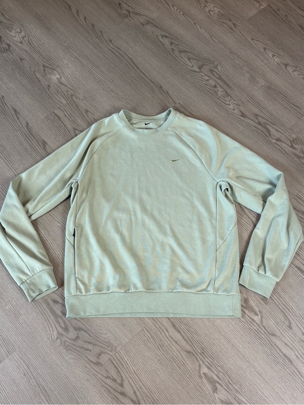 Nike Men's Sage Green Dri Fit Crewneck Sweatshirt